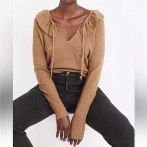 Madewell Sweater Ruffle Neck Knit